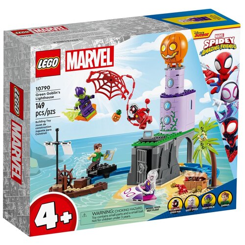 Конструктор LEGO Marvel Spiderman 10790 Команда Паука на маяке Зеленого Гоблина, 149 дет.