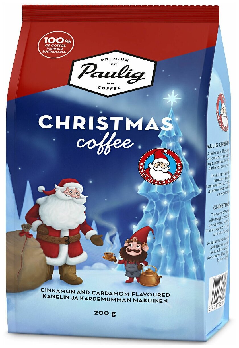 Кофе молотый Paulig Christmas coffee, 200 г. Черный кофе с добавлением корицы и кардамона - фотография № 7