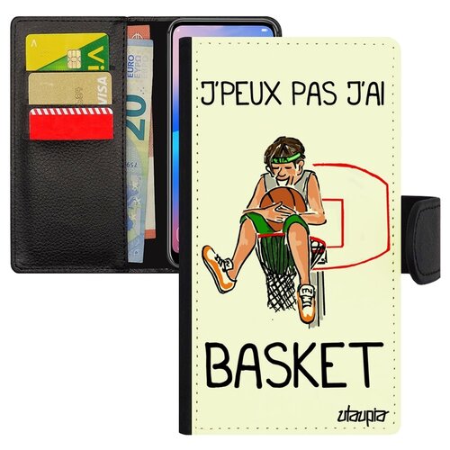 фото Чехол книжка на смартфон redmi note 6 pro, "не могу - у меня баскетбол!" предлог юмор utaupia