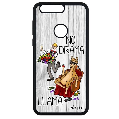 фото Чехол на смартфон honor 8, "no drama lama" лама драма шутка utaupia