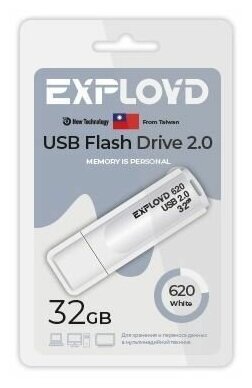 Карта Памяти Usb 32Gb Exployd EXPLOYD арт. EX-32GB-620-White