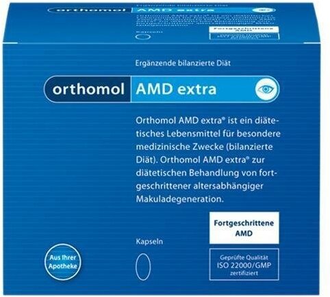 Orthomol (Ортомоль) AMD extra капсулы 540 мг 120 шт. Orthomol pharmazeutische Vertriebs GmbH - фото №4