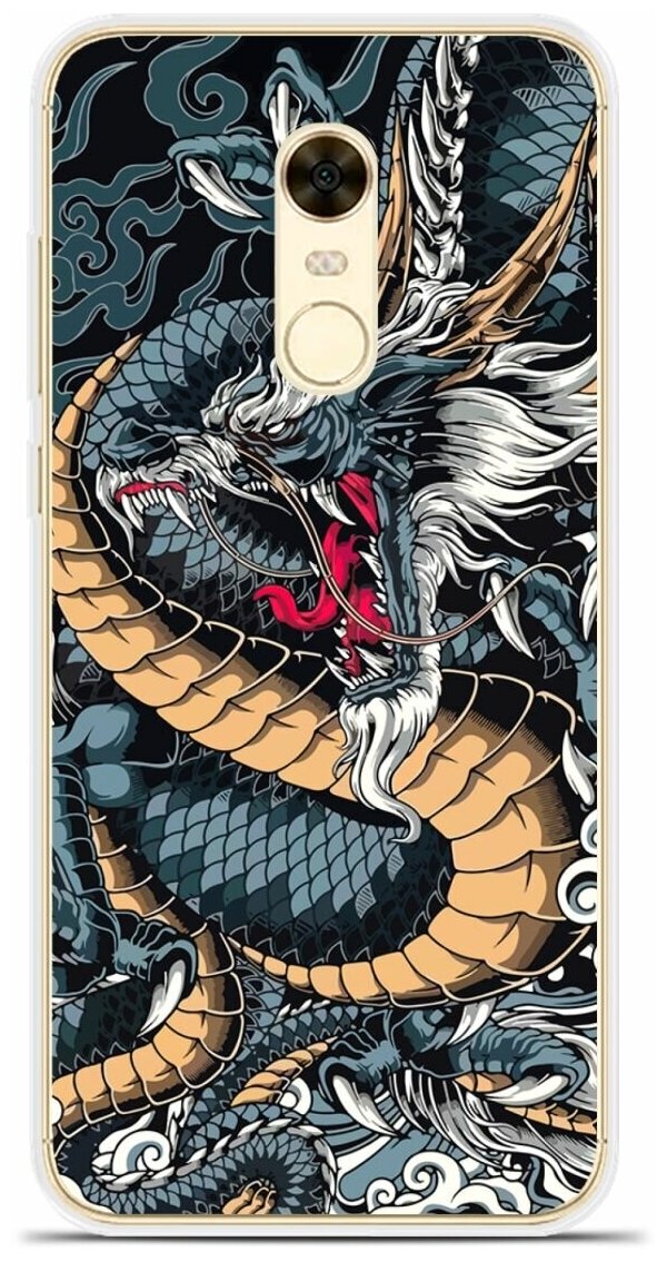 Силиконовый чехол на Xiaomi Redmi 5 Plus Дракон / для Сяоми Редми 5 Плюс