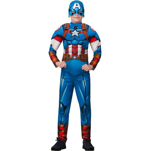 Капитан Америка с мускулами 22-75, размер 110, цвет мультиколор, бренд Батик детский карнавальный костюм капитан америка размер 140