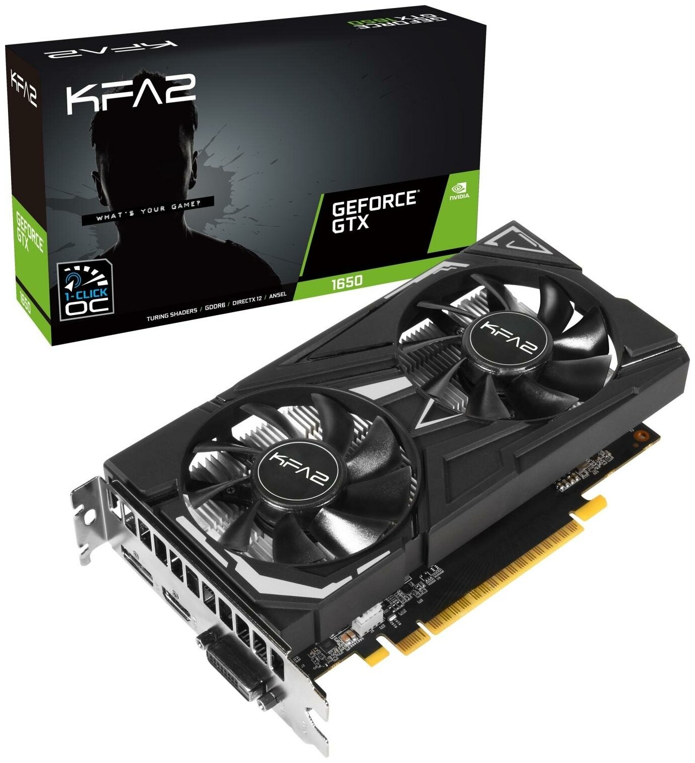 Видеокарта KFA2 GeForce GTX 1650 EX PLUS 1-Click OC (65SQL8DS93EK)