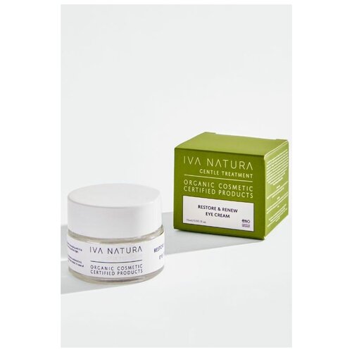 IVA NATURA Крем для кожи вокруг глаз противоотечный с лифтинг эффектом RESTORE & RENEW EYE CREAM 15 МЛ