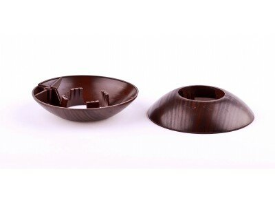 Розетта напольная из ПВХ D-32 мм Венге, (обвод для труб) 2 шт. — фото 1