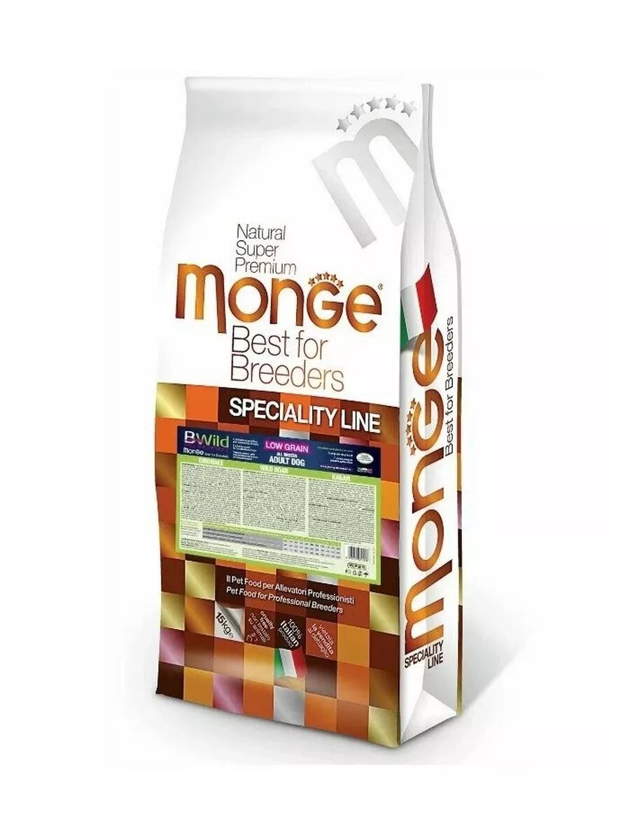 Сухой корм для собак Monge BWILD Feed the Instinct Low Grain, дикий кабан 1 уп. х 1 шт. х 15 кг