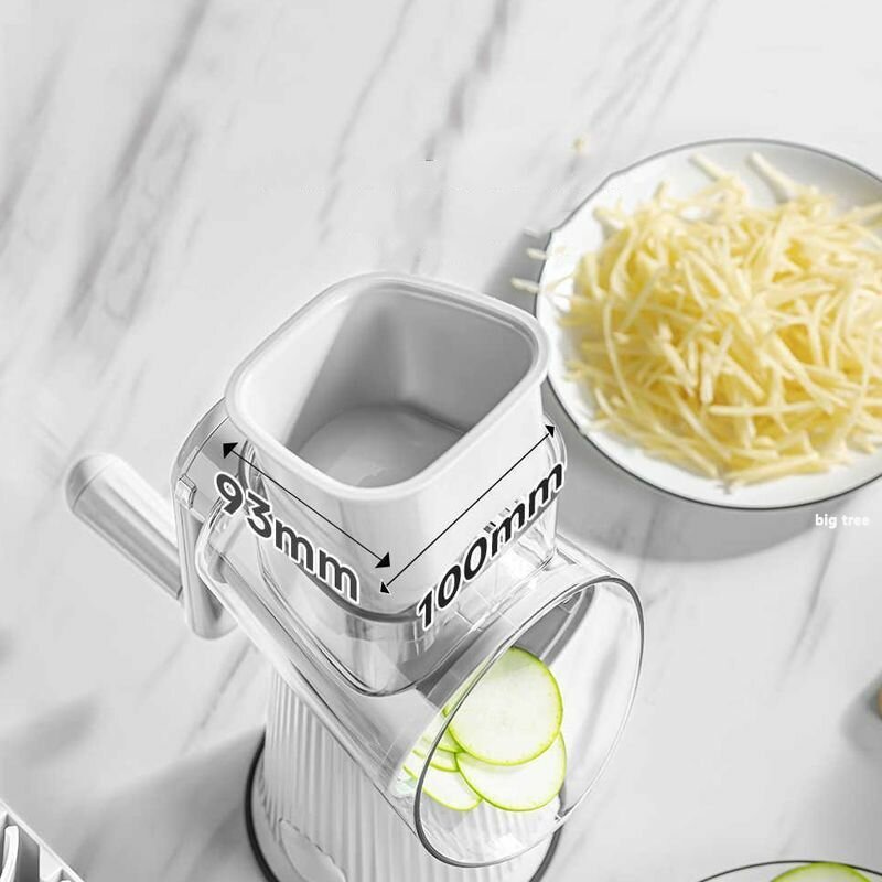 Изображение Многофункциональная барабанная овощерезка с пятью наборами лезвий для нарезки и измельчения