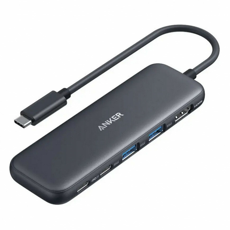 Хаб Anker 332 PowerExpand+ USB-C Hub 5 в 1 (A8355H11) Черный
