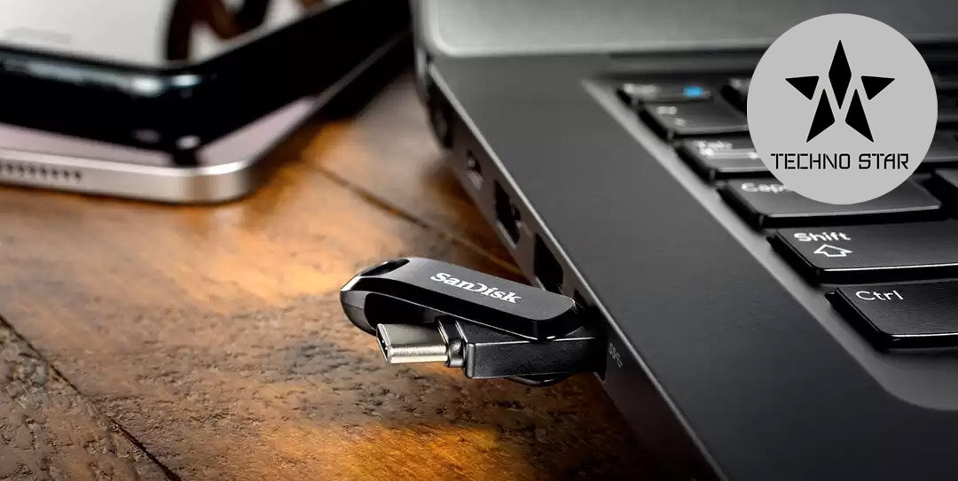 USB/Type C флешка Sandisk Ultra Dual Drive Go 512Gb, USB 3.2/ USB Type-C 400 Mb/s — фото 1