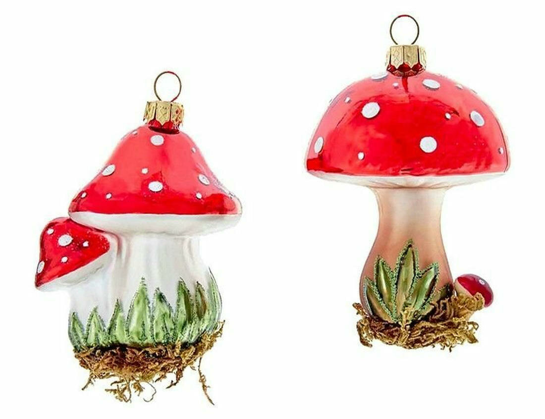 Набор стеклянных елочных игрушек, 10 см, 2 шт, подвеска, Kurts Adler