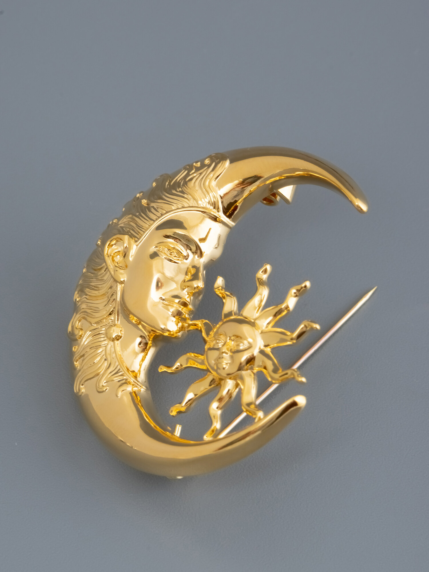 Брошь ЖемАрт, 1 шт., золотистый — фото 1