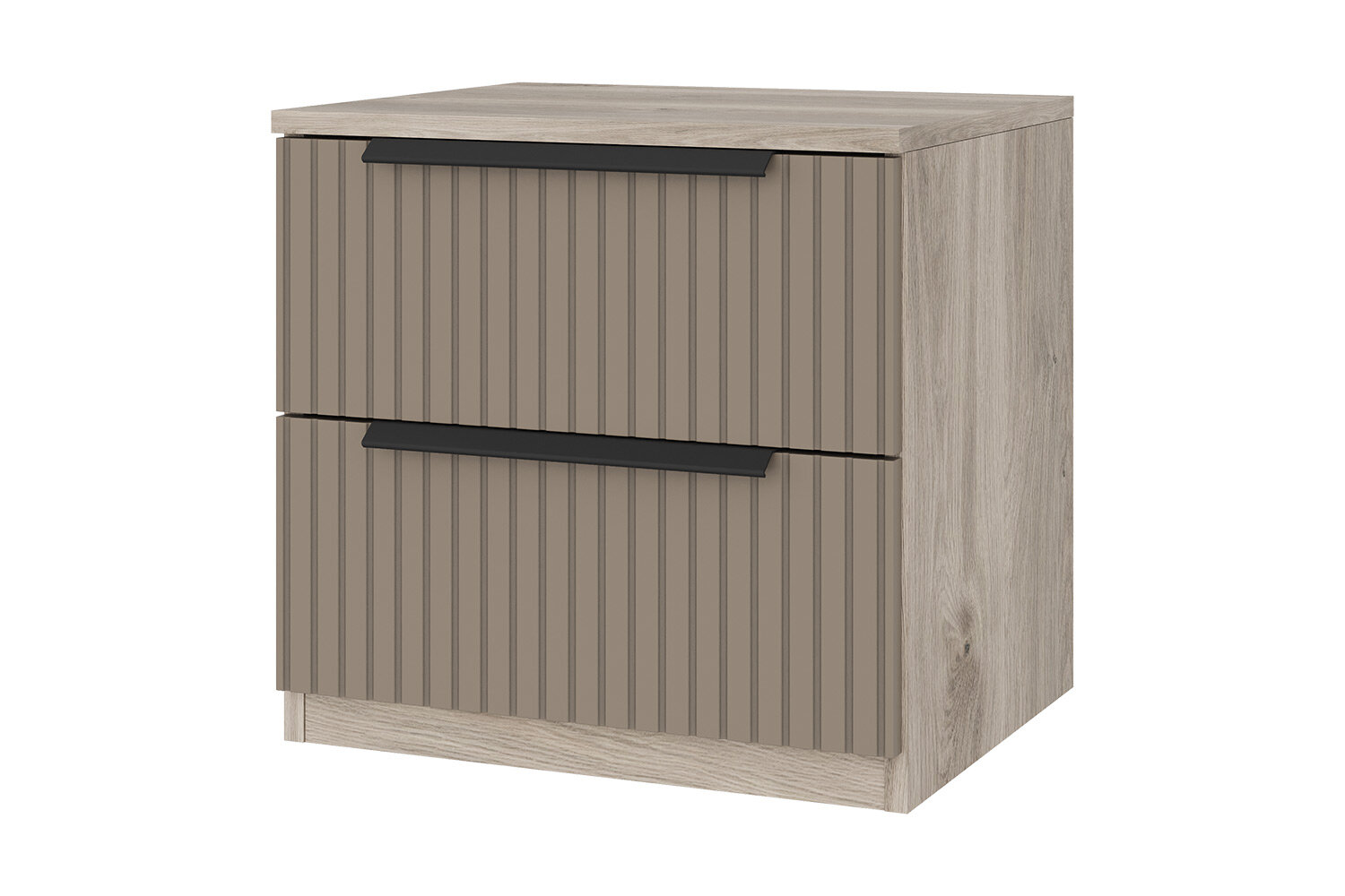 Тумба прикроватная астория ИЖ 464х448х40 см 2 ящика ЛДСП цвет серый