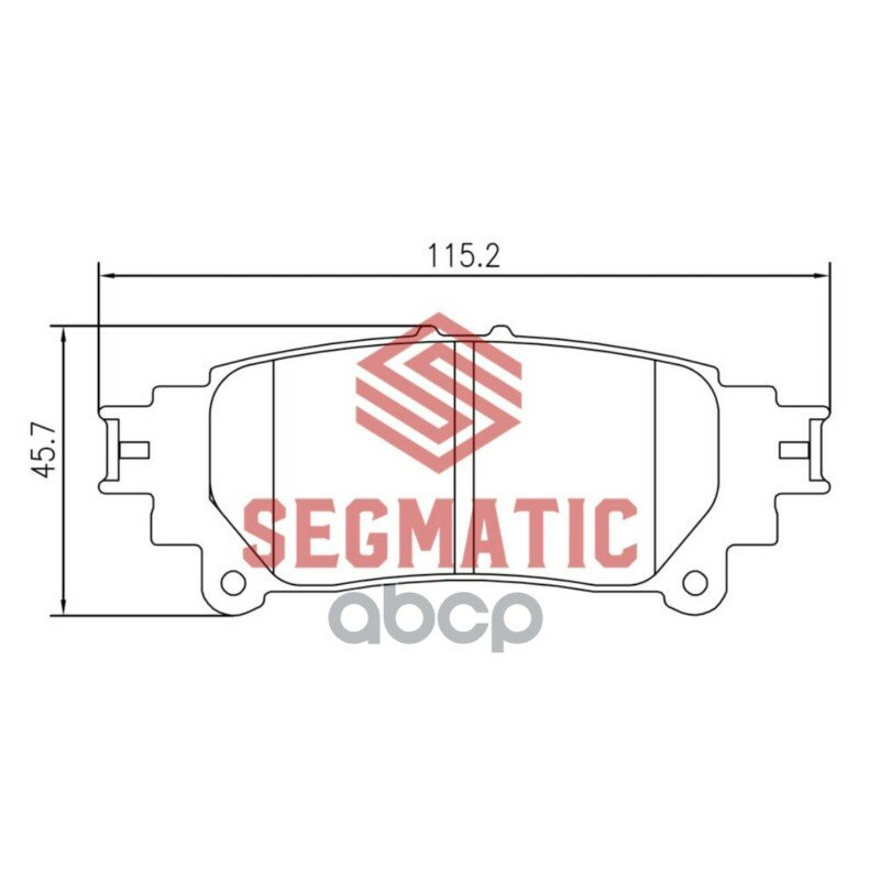 Колодка торм диск зад LEXUS Rx 3.5 2008-2015 LEXUS Rx 3.5 2008-2012 LEXUS Rx 2.7 2008-2015 SEGMATIC арт. SGBP2619