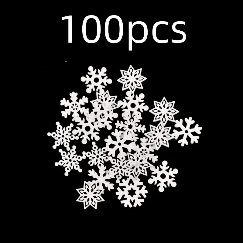 Снежинки для скрапбукинга, 100шт, цвет A