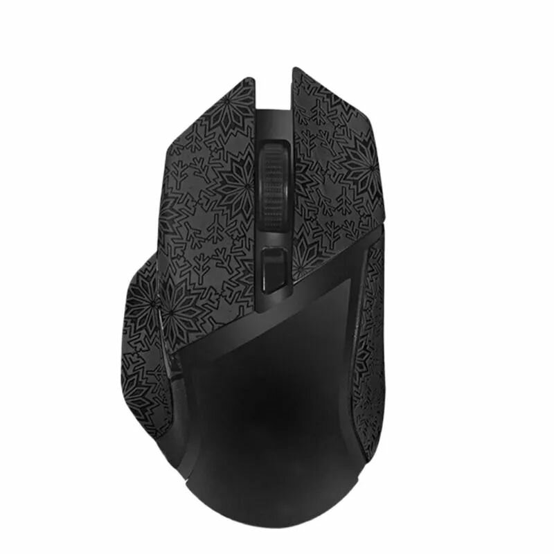 (1 комплект) Антискользящие наклейки Для мыши Razer Basilisk - черный снежинка (Для X Hyperspeed V2)