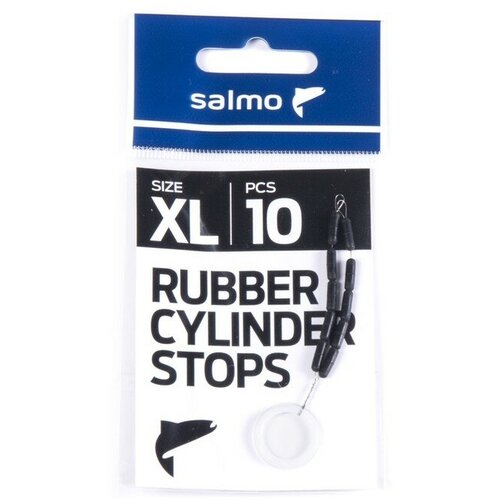 стопор для оснастки salmo 901 001m 10 шт 001 Salmo Стопор Salmo RUBBER CYLINDER STOPS, размер XL, 10 шт.