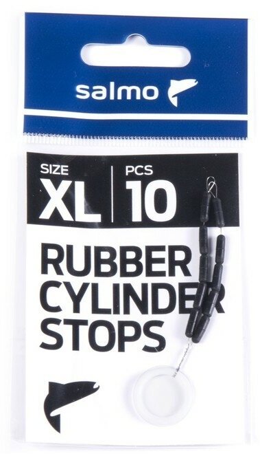 Стопор Salmo RUBBER CYLINDER STOPS, размер XL, 10 шт.