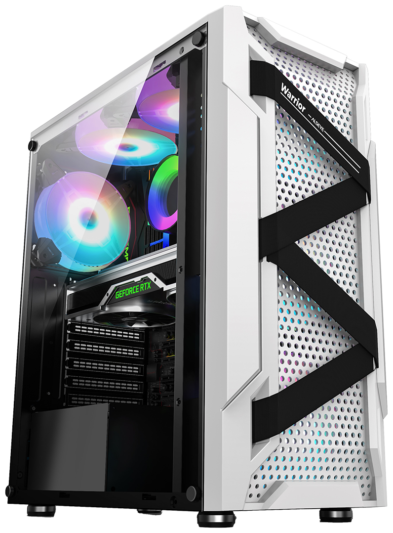 Корпус ALSEYE Warrior-W Mini-ITX/Micro ATX/ATX, USB2.0*2+HD Audio+USB3.0*1, "H.D.D.(3.5")*2pcs+S.S.D(2.5")*2pcs, 354*185*413mm"