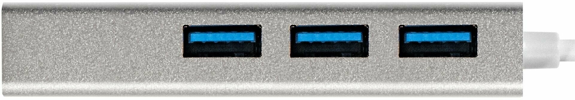 Концентратор Exegate 4-в-1 (кабель-адаптер USB3.0 --> 4xUSB3.0, Plug&Play, серебристый) - фото №3