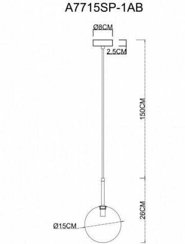 Светильник Arte Lamp CAMERON A7715SP-1AB - фото №10