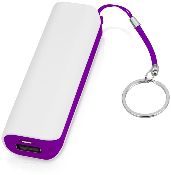 Портативное зарядное устройство (power bank) Basis 2000 mAh белый/фиолетовый