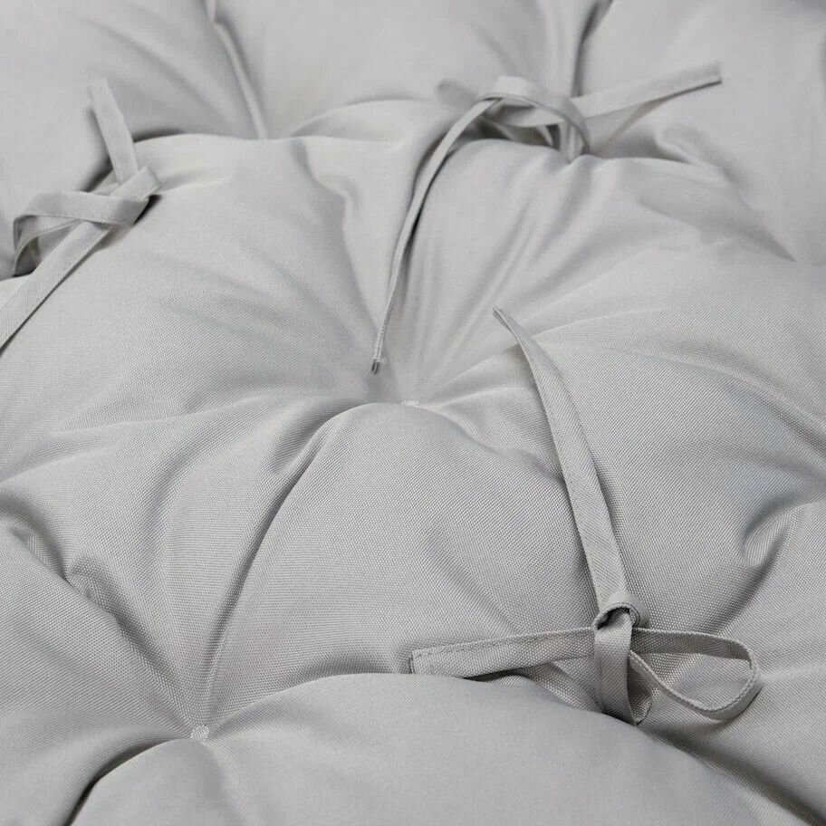 Подушка для садовых качелей, круглая напольная сидушка Вилли, светло-серый - фотография № 3