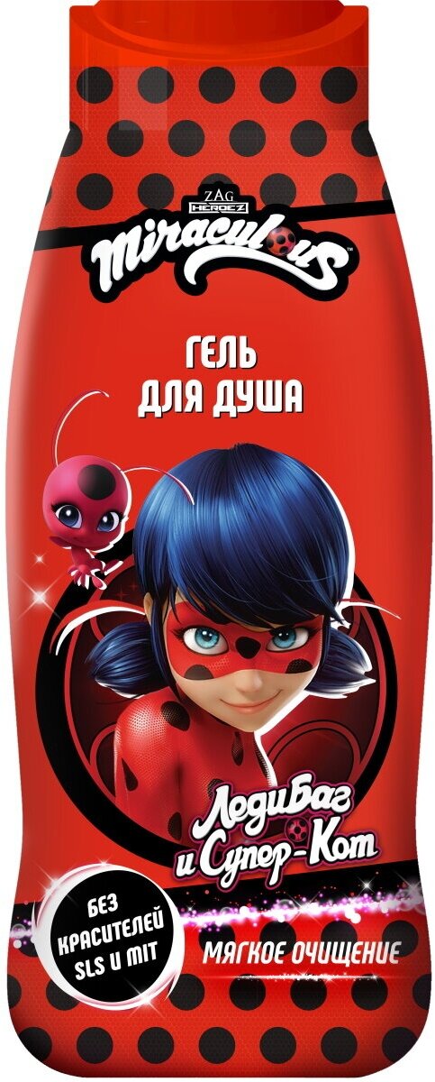 Гель ЛедиБаг и Супер-Кот для душа MIRACULOUS увлажнение 400 мл