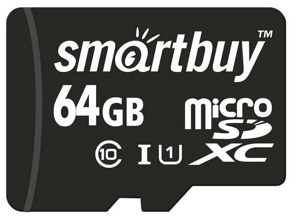 Карта памяти SmartBuy microSDXC Class 10 UHS-I U1 + SD adapter