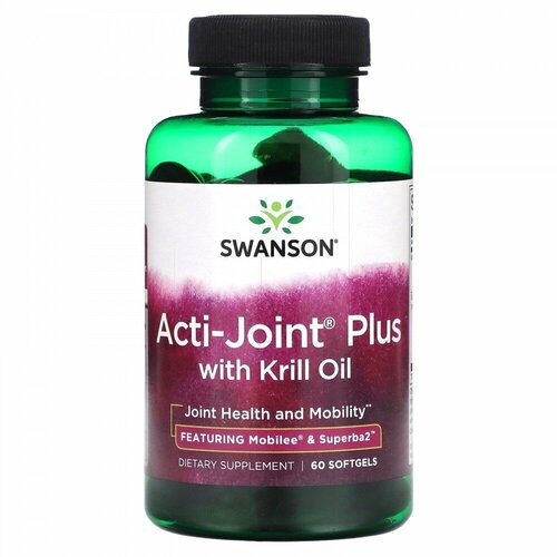 Купить Swanson, Acti-Joint Plus with Krill Oil, 60 Softgels