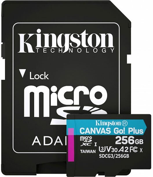 Карта памяти microSDXC UHS-I U3 KINGSTON Canvas Go! Plus 512 ГБ, 170 МБ/с, Class 10, , 1 шт., переходник SD - фото №18