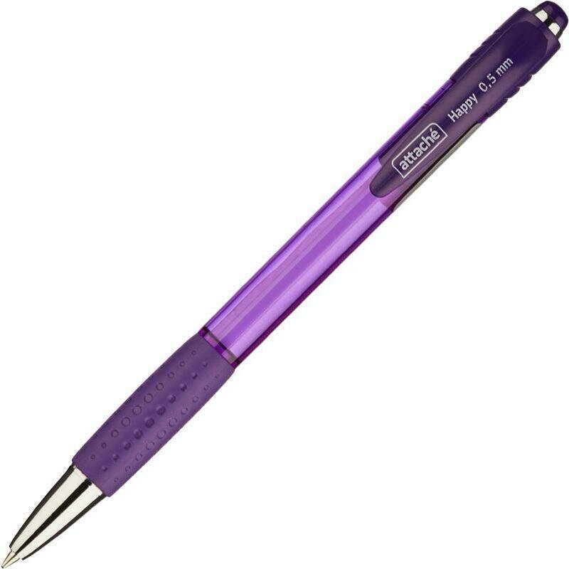 Ручка шариковая автоматическая Attache Happy (0.5мм, синий цвет чернил) 1шт.