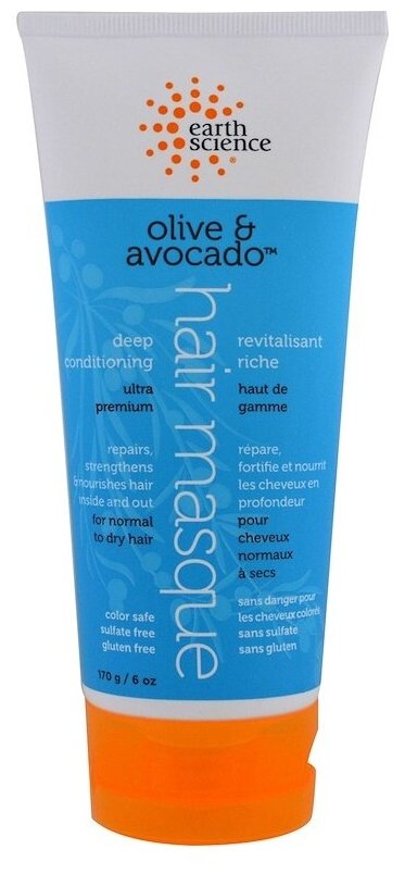 Earth Science Olive & Avocado Маска для глубокого восстановления волос, 170 г