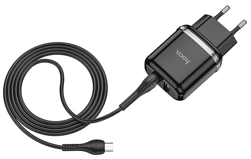 Сетевое зарядное устройство Hoco N4 Aspiring + кабель micro-USB 12 Вт
