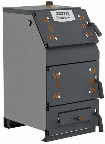 фото ZOTA "тополь-вк 22" Котел твердотопливный 22 кВт диаметр дымохода: 150 мм