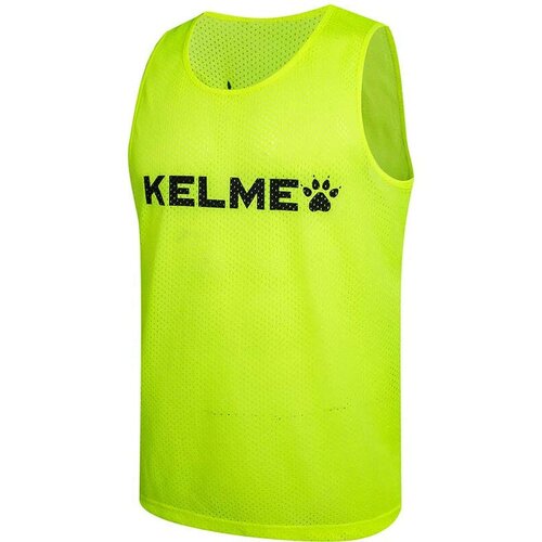 Манишка футбольная Kelme, размер L, зеленый, желтый свитшот kelme размер 160 2xs черный желтый