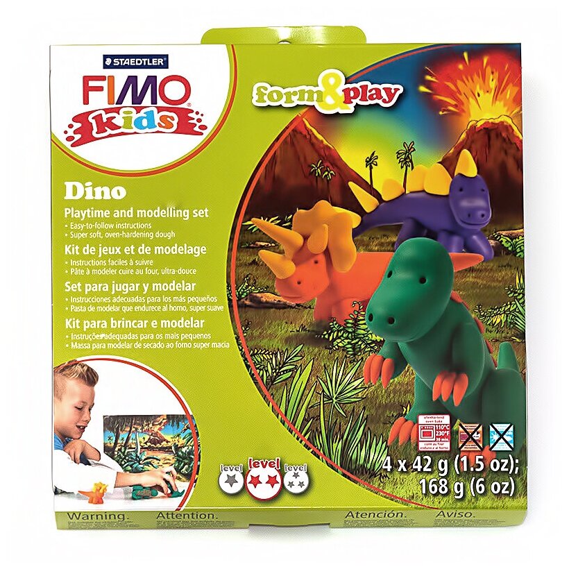 Набор для детей FIMO kids farm&play «Дино»