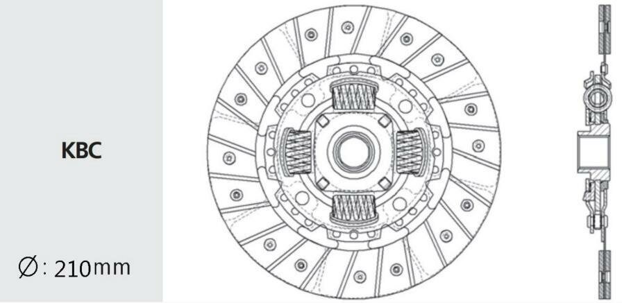 VALEO PHC VW-12 Диск сцепления VW Passat (82-) (1.8) (210мм) VALEO PHC