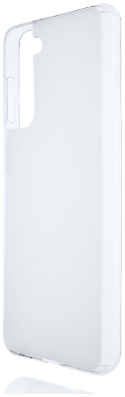 Силиконовый матовый полупрозрачный чехол для Samsung Galaxy S21 белый