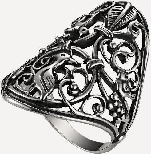 Изображение товара Кольцо, серебро, 925 проба, чернение