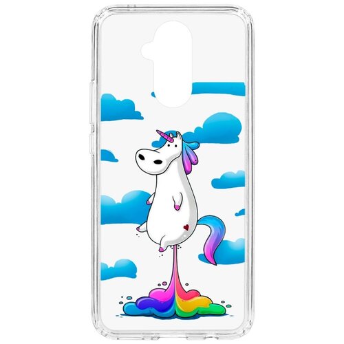 фото Чехол на huawei mate 20 lite kruche print flying unicorn