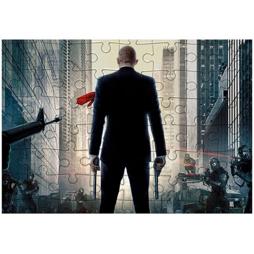 Пазл Картонный 38x26 см, размер А3, 300 деталей, модель Hitman-16