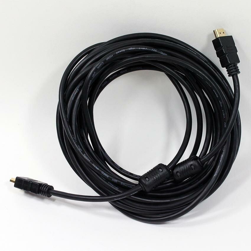 Кабель соединительный аудио-видео Telecom, HDMI (m) - HDMI (m) , ver 1.4b, 15м, ф/фильтр, черный [cg511d-15m] Noname - фото №4