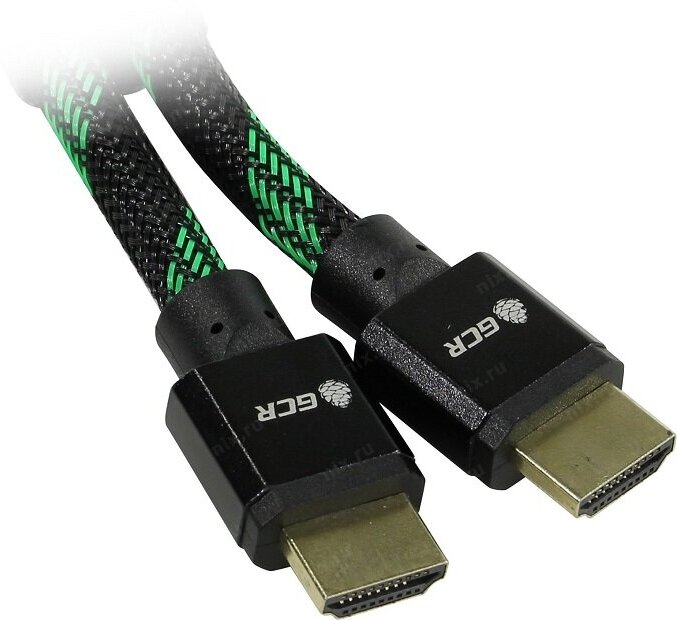 Кабель GCR HDMI - HDMI (GCR-HM2101), 1 м, черный/зеленый - фотография № 9