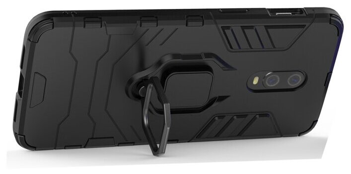 Противоударный чехол с кольцом Panther Case для OnePlus 6T / OnePlus 7 черный