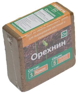 <b>Кокосовый</b> субстрат NEKURA Орехнин-1 брикет <b>Кокосовый</b> субстрат Орехнин — это экологически чистый мате