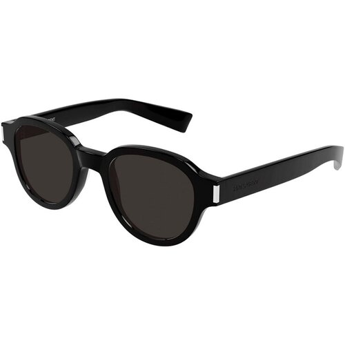 Солнцезащитные очки Saint Laurent, прямоугольные, оправа: пластик, для женщин, черный