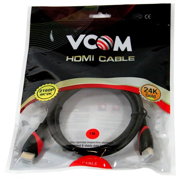 Кабель HDMI 19M/M ver. 2.0 black red, 1.8m VCOM <CG525-R-1.8> VCOM HDMI (m) - HDMI (m) 1.8м (CG525-R-1.8) - фото №3