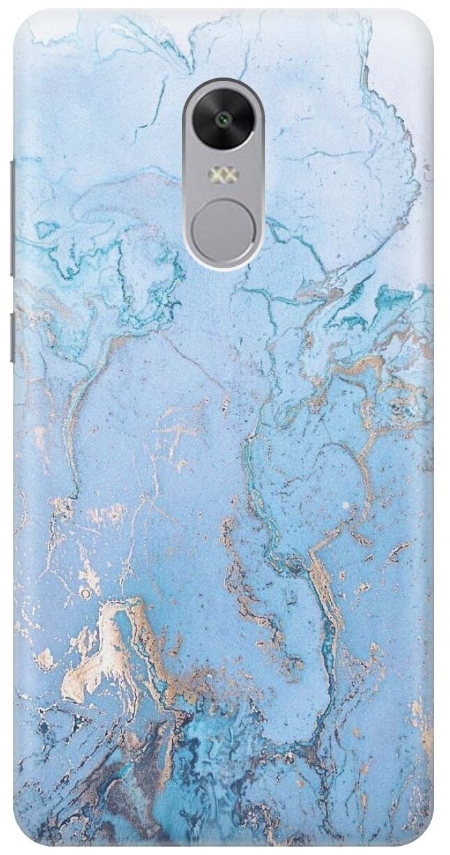 RE:PA Накладка Transparent для Xiaomi Redmi Note 4X с принтом "Голубой мрамор"